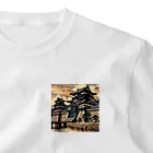 Hey和の二条城　世界遺産　絵画 ワンポイントTシャツ