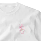 俺！の太眉たらこ唇うさたん🩷 ワンポイントTシャツ