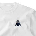 れいの海の守護者：クールな警察鮫 ワンポイントTシャツ