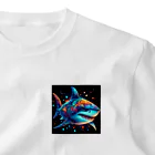 momoart8888の宇宙を泳ぐサメ君🦈💫🌠 ワンポイントTシャツ