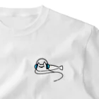 ねこさかな通信　SUZURI支部のmeow・ねこさかな・fish One Point T-Shirt