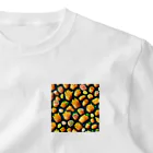 noBuのシーフード（エビやカニをトッピング）のようなポテトフライ ワンポイントTシャツ