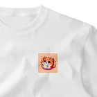 まんまるどうぶつ園のまんまるこねこ ワンポイントTシャツ