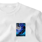 地上の楽園のイルカと宇宙 One Point T-Shirt