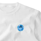 aqua_bioの太陰大極イルカの宝石 ワンポイントTシャツ