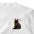 24Nyanの黒猫A ワンポイントTシャツ