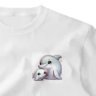 しんすけのイルカの親子 ワンポイントTシャツ