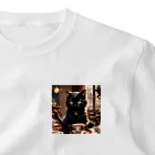 otya-nekoのお茶の時間・ティータイム黒猫 One Point T-Shirt