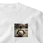 Mt_hatakeのお出かけペンギン ワンポイントTシャツ