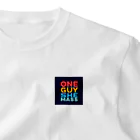 純粋商店のONE_GUY_SHE_MASS ワンポイントTシャツ