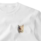 猫島のじかんのたまらない島猫のどアップ顔グッズ① One Point T-Shirt