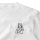 runa525の宇宙ねこ.大和 ワンポイントTシャツ