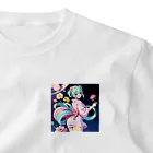 yozoraniyumeoの魔法浴衣少女 ワンポイントTシャツ