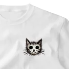 @猫グッズ製作所のねこ落書き ワンポイントTシャツ