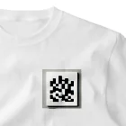 抽象画の世界の白黒のチェッカーボードパターンの抽象画 One Point T-Shirt