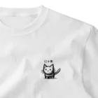 @猫グッズ製作所のねこ落書き2 ワンポイントTシャツ