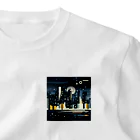 抽象画の世界の都会の夜景の抽象画 One Point T-Shirt