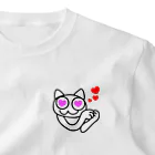 猫とカエルのらくがき帳の推しに夢中ねこ One Point T-Shirt