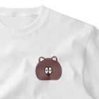 mapleのジト目ウォンバット ワンポイントTシャツ