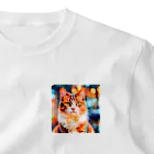 猫好きの谷の猫の水彩画/キジトラねこのイラスト One Point T-Shirt