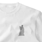 Miss GrayのGray cat ワンポイントTシャツ