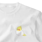 あまるり店のねむねむオカメインコ ワンポイントTシャツ