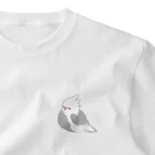 あまるり店のねむねむオカメインコ WF ワンポイントTシャツ