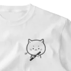 ayapicのやる気！フルートネコシャツ ワンポイントTシャツ