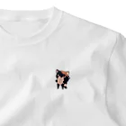 犬猫好きの女の子のくろねこくん One Point T-Shirt