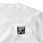 atoyuki_SHOPの鉄道レールデザイン ワンポイントTシャツ