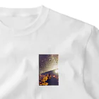 Lv.1の傘（夜の公園） ワンポイントTシャツ