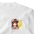 ピクセルパレットの可愛い女の子とお花10切り抜き ワンポイントTシャツ