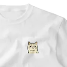 日常のふてくされたネコくん ワンポイントTシャツ