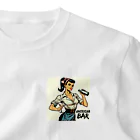 AMERICAN BARのアメコミ風バーテンダー ワンポイントTシャツ