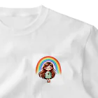 いおかんショップのHappyGirl ワンポイントTシャツ