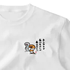 おもしろ書道Tシャツ専門店『てんくり』のチンアナゴ 長いものには 巻かれたい One Point T-Shirt