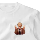 ちゃみのダブルピースじぃちゃん ワンポイントTシャツ