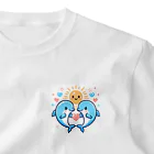 ゆるふわすとあっ♪の愛♡イルカ ワンポイントTシャツ