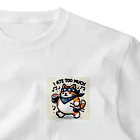 Onkakaka shopのたべねこToo much ワンポイントTシャツ