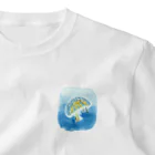 caracol-theaterのハナガサクラゲ ワンポイントTシャツ