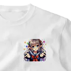 aaammmamのエルフ　美少女　セーラー服　アイドル ワンポイントTシャツ