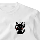 bona fideの開運黒猫　NIGER  ニゲル ワンポイントTシャツ