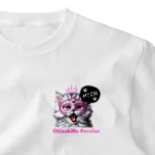 KVM｜kitten ＊ venetian-maskの仮面のチンチラペルシャ｜子猫｜MEOW ① ワンポイントTシャツ