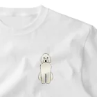 ゆいたっく／犬イラストのおすわりのゴールデンドゥードル One Point T-Shirt