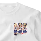 aaammmamのセーラー服　ロングヘア　美少女　アニメ　漫画　日本 ワンポイントTシャツ