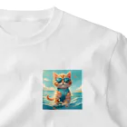 Ojisanlifeの海の子猫 ワンポイントTシャツ