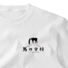 うまやさんの馬の学校ロゴ ワンポイントTシャツ