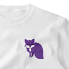 うぶさん家の紫キツネ ワンポイントTシャツ