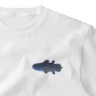 ぴーロンの青いシーラカンス ワンポイントTシャツ