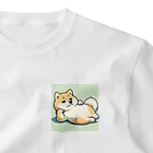 aikuの海外風ダラダラわんちゃん ワンポイントTシャツ
